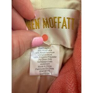 Anthropologie Lauren Moffatt "Eastward" Coral Wool Coat Women's S